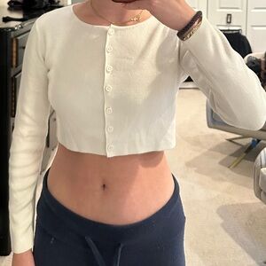 Brandy Melville white cropped sweater
